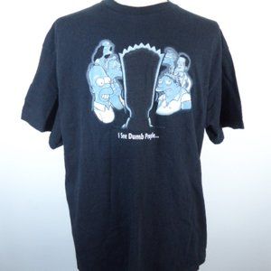 Bart Simpson THE SIMPSONS BLACK GRAPHIC cotton short sleeve T SHIRT vintage  XL